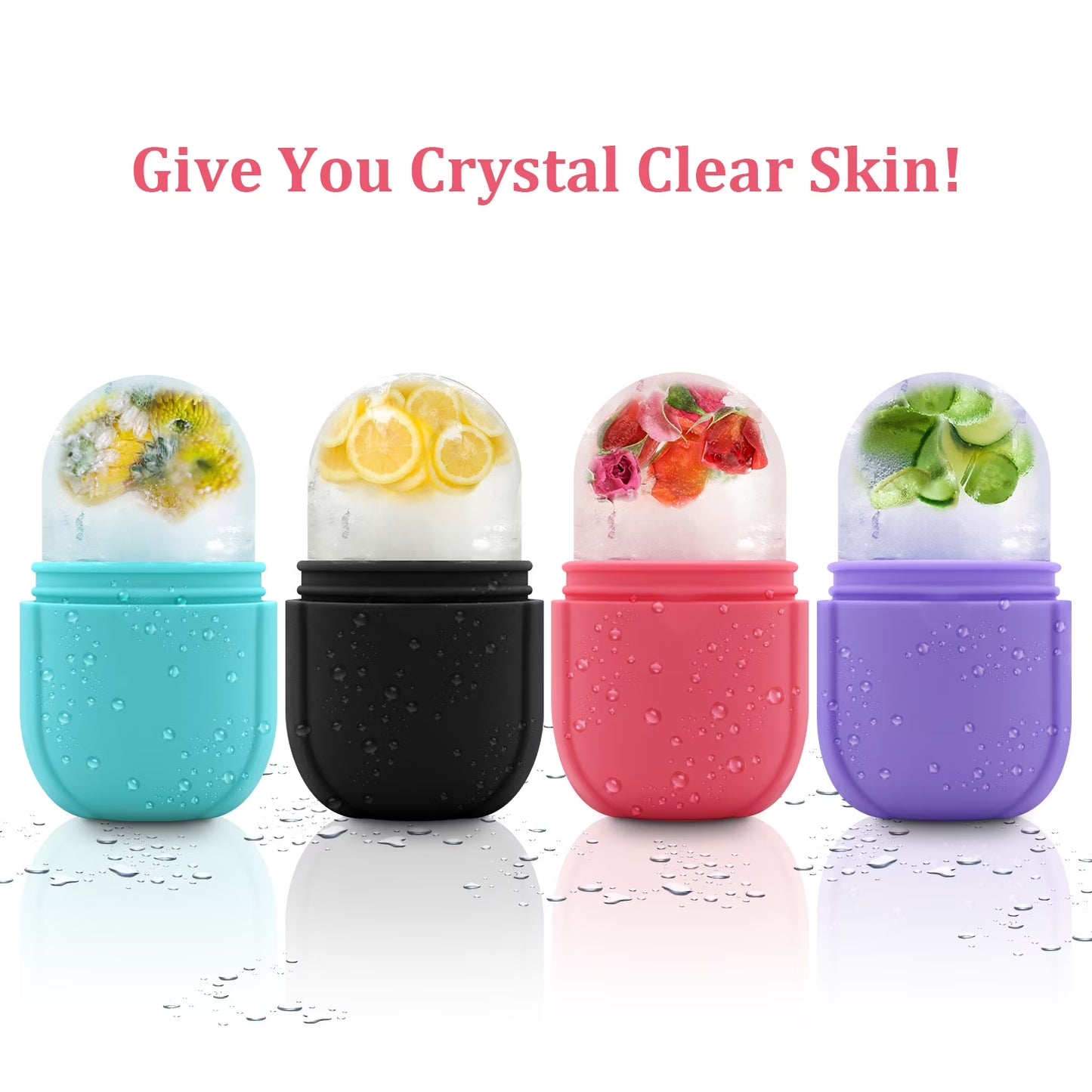 Ice Roller for Face,  Ice Face Roller for Eyes, Guasha,Diy Silicone Ice Mold for Face Massager, Facial Beauty Ice Roller Skin Care Tools,Roller for Face&Eyes,Remove Fine Lines