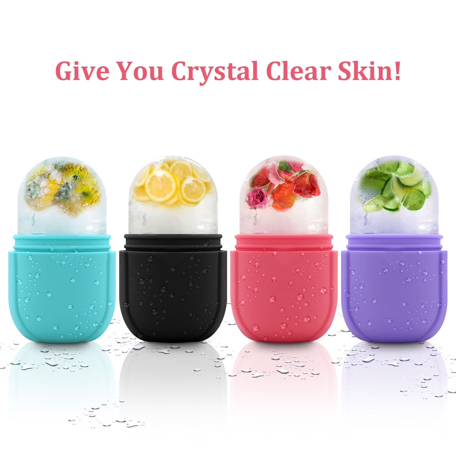 Ice Roller for Face,  Ice Face Roller for Eyes, Guasha,Diy Silicone Ice Mold for Face Massager, Facial Beauty Ice Roller Skin Care Tools,Roller for Face&Eyes,Remove Fine Lines