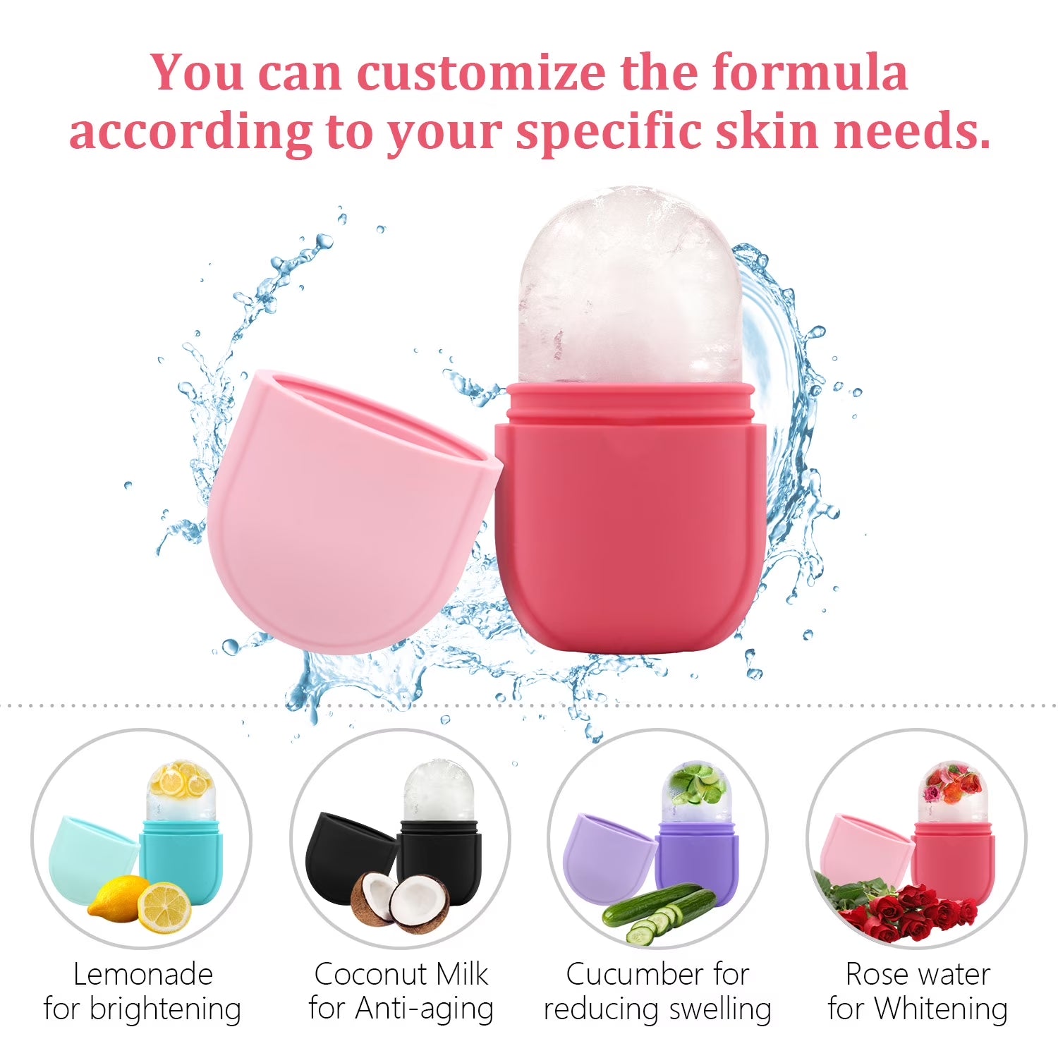 Ice Roller for Face,  Ice Face Roller for Eyes, Guasha,Diy Silicone Ice Mold for Face Massager, Facial Beauty Ice Roller Skin Care Tools,Roller for Face&Eyes,Remove Fine Lines