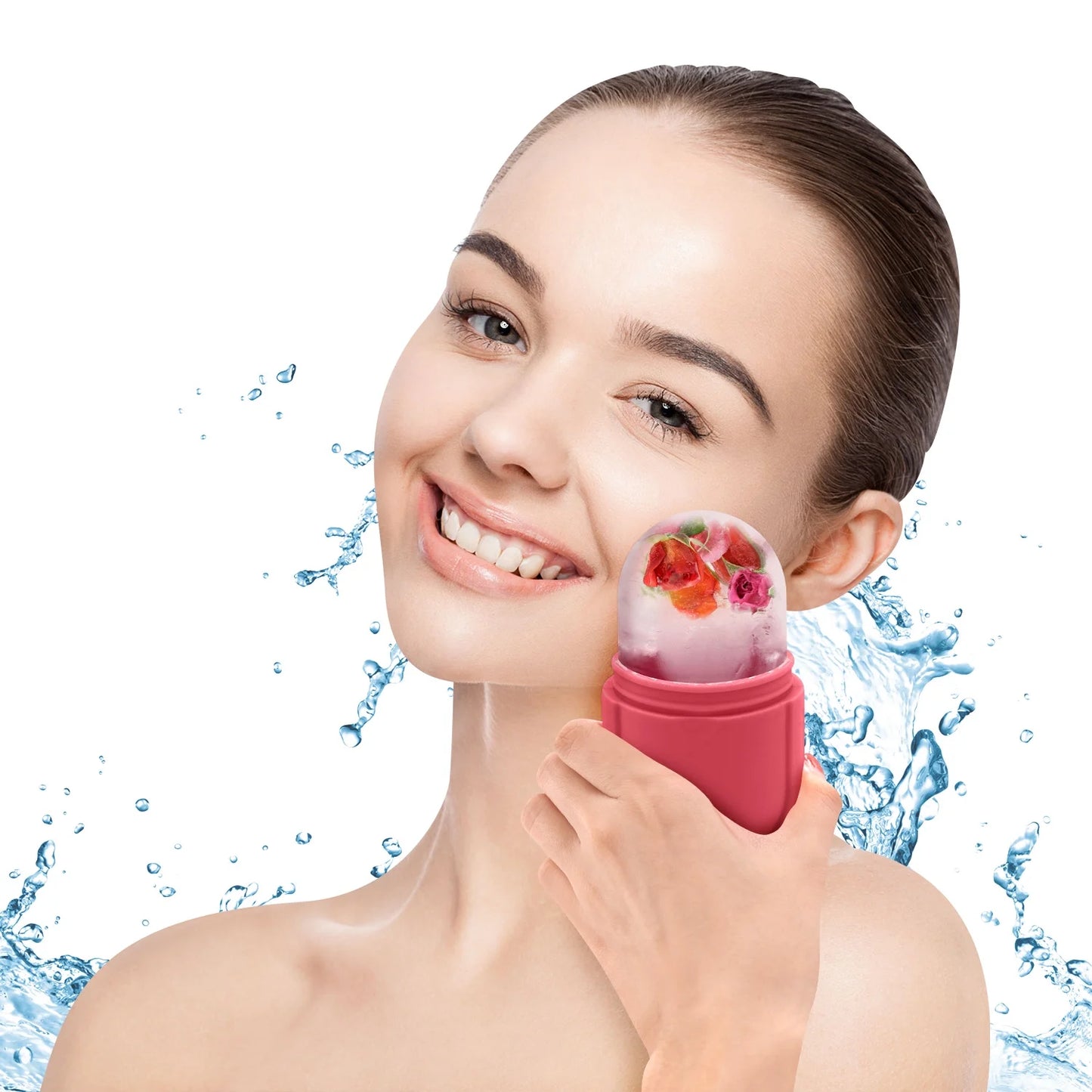Ice Roller for Face,  Ice Face Roller for Eyes, Guasha,Diy Silicone Ice Mold for Face Massager, Facial Beauty Ice Roller Skin Care Tools,Roller for Face&Eyes,Remove Fine Lines